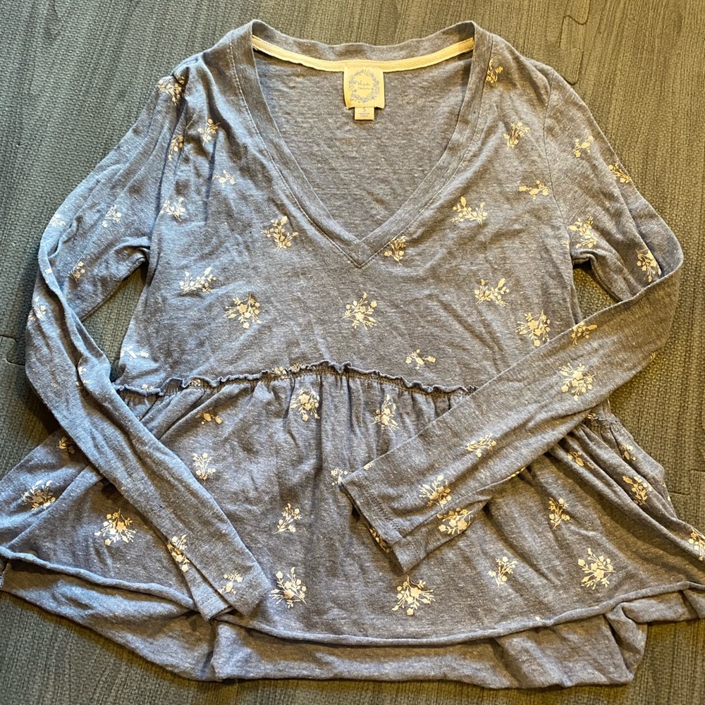 Francescas long sleeve floral T-shirt